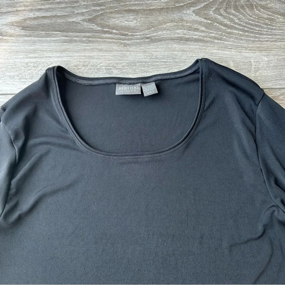 Additions by Chico’s Black Jersey Tunics Blouse - Picture 5 of 12